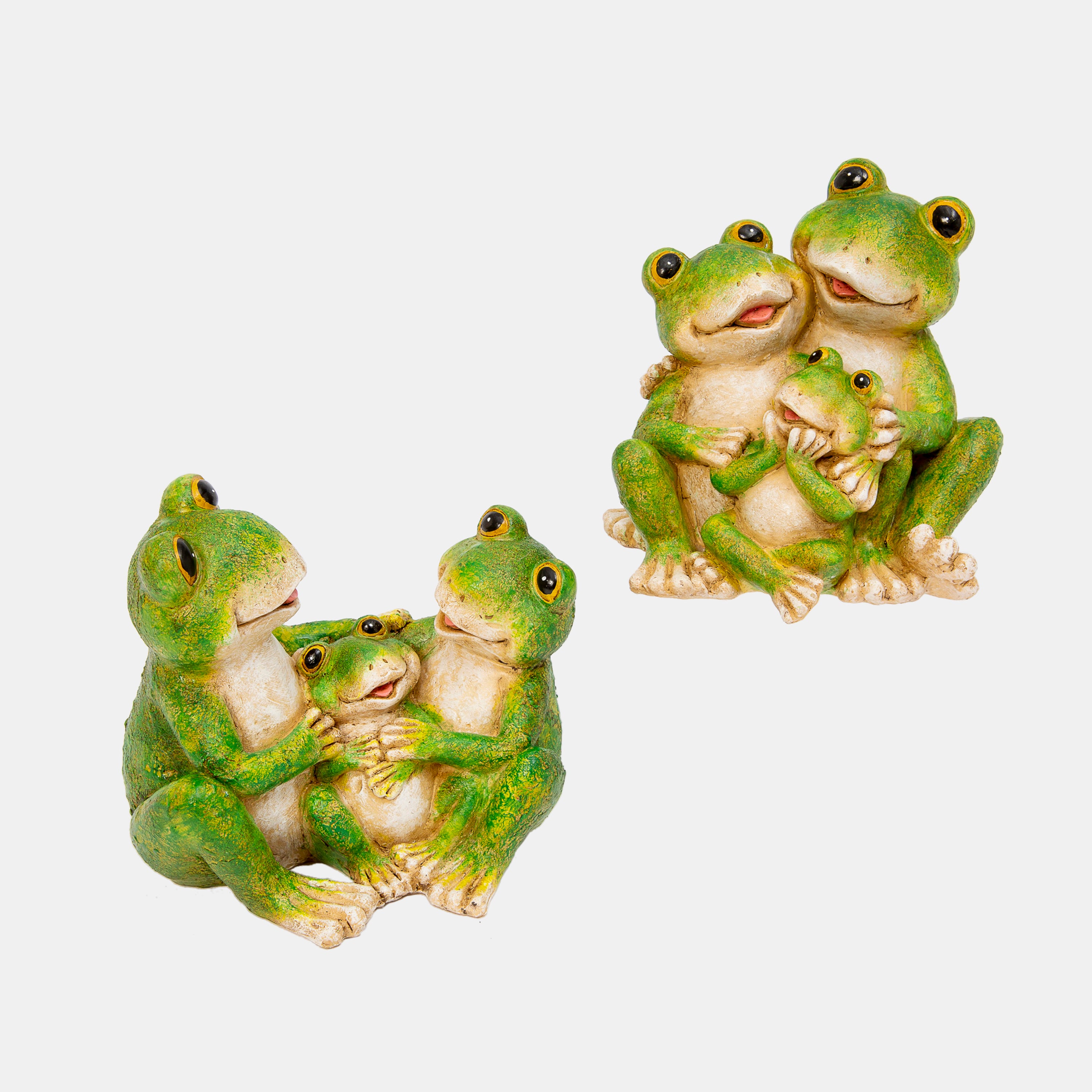 7 in. Resin Frog Family Figurines, set of 2